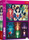Puzzle 2x200 elementów. Disney Princess. Czarujące księżniczki - zdjęcie