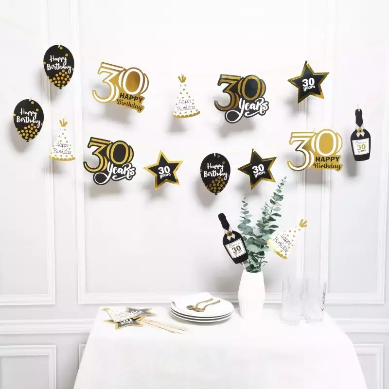 Dekoracja urodzinowa "30"