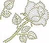 Kryształki samoprzylepne Titanum róże złoto-białe perełki + liść 3szt - zdjęcie