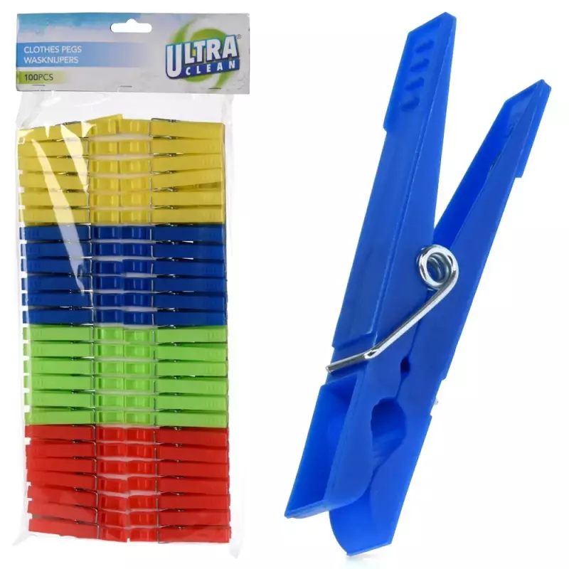 Klamerki na pranie plastikowe 100 szt. Klamerki na pranie plastikowe 100 szt.