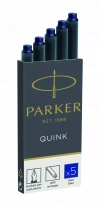 Parker. Naboje do pióra długie niebieskie (5 sztuk) - zdjęcie