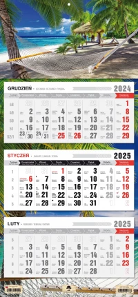 KALENDARZ TRÓJDZIELNY 2025 ROK PŁASKA GŁÓWKA MORSKIE OKO, zdjęcie 4