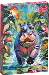 Puzzle 500 elementów. Szczęśliwy hipopotam 20272 - zdjęcie