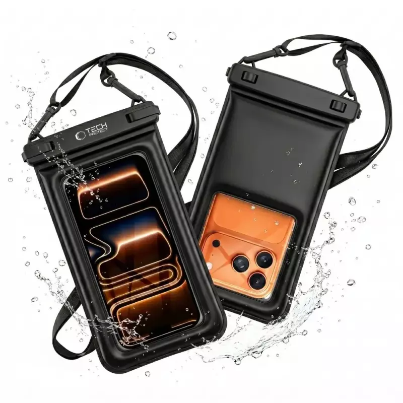 Tech-Protect UWC7 Universal Waterproof Floating Case 6.9 Inch Black Tech-Protect UWC7 Universal Waterproof Floating Case 6.9 Inch Black