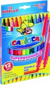 Flamastry Birello dwustronne 12kol.blister CARIOCA - zdjęcie
