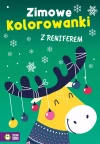 Zimowe kolorowanki z reniferem - zdjęcie