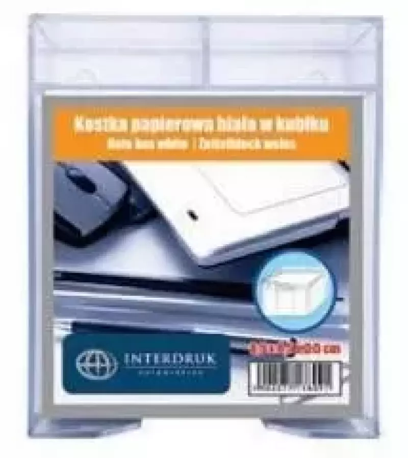 Kostka papierowa biała 85x85x35 mm w kubiku Kostka papierowa biała 85x85x35 mm w kubiku