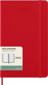 Kalendarz 2026 12M Moleskine L twarda oprawa tygodniowy Scarlet Red 13x21cm - zdjęcie