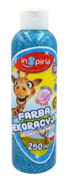 Farba dekoracyjna brokat niebieska 250ml - zdjęcie
