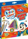 Kredki trójkątne Super Size 24 kol. + temperówka - zdjęcie