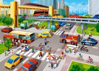 Puzzle 60 elementów. Miejski tłok, zdjęcie 2