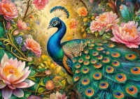 Puzzle 1000 elementów. Pawi Raj 30929, zdjęcie 3