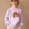 Lassig Bluza z bawełny organicznej GOTS Little Gang Rainbow lilac 7-12 m-cy - zdjęcie
