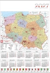 Kalendarz 2027 jednoplanszowy Mapa - zdjęcie