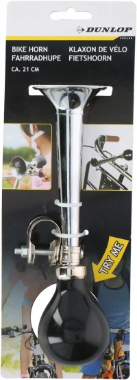 Trąbka Klakson Rowerowy Chrom 21CM Dunlop, zdjęcie 3