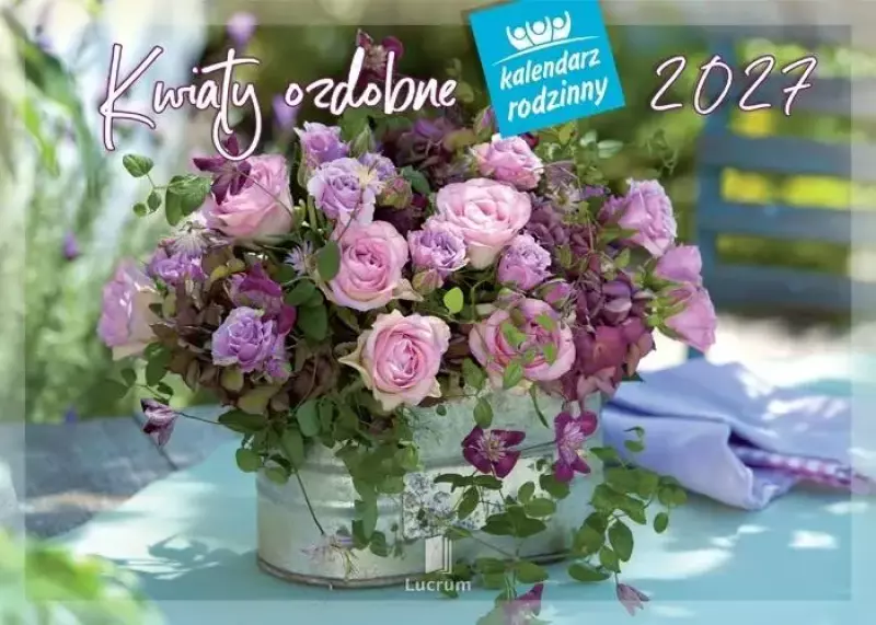 Kalendarz 2027 rodzinny Kwiaty ozdobne Kalendarz 2027 rodzinny Kwiaty ozdobne