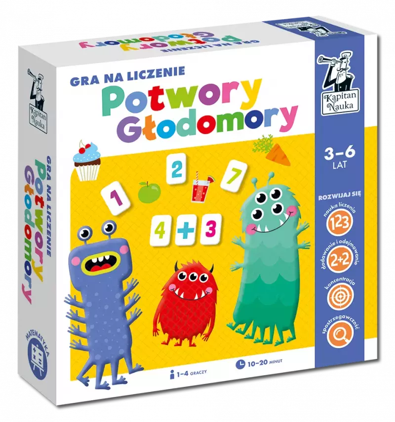 Gra na liczenie. Potwory głodomory Gra na liczenie. Potwory głodomory