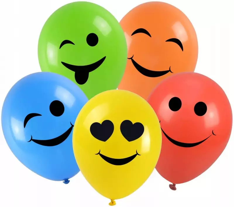 Balony Emotki 28cm 5szt Balony Emotki 28cm 5szt