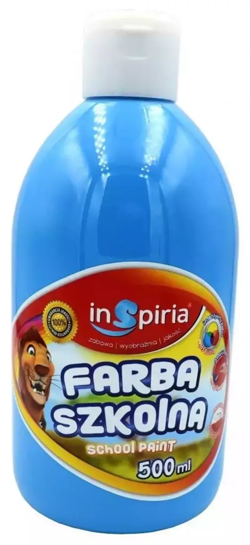 Farba szkolna niebieska 500ml Farba szkolna niebieska 500ml