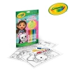 Crayola Kolorowanka dla dzieci z łamigłówkami i flamastrami Koci Domek Gabi 3+ - zdjęcie