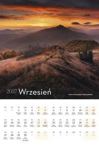 Kalendarz ścienny 2027, Bieszczady, zdjęcie 5