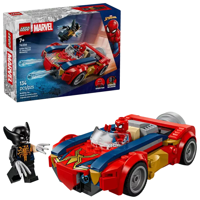LEGO Marvel Spider-Man w samochodzie kontra zvenomowany Wolverine 76336 LEGO Marvel Spider-Man w samochodzie kontra zvenomowany Wolverine 76336