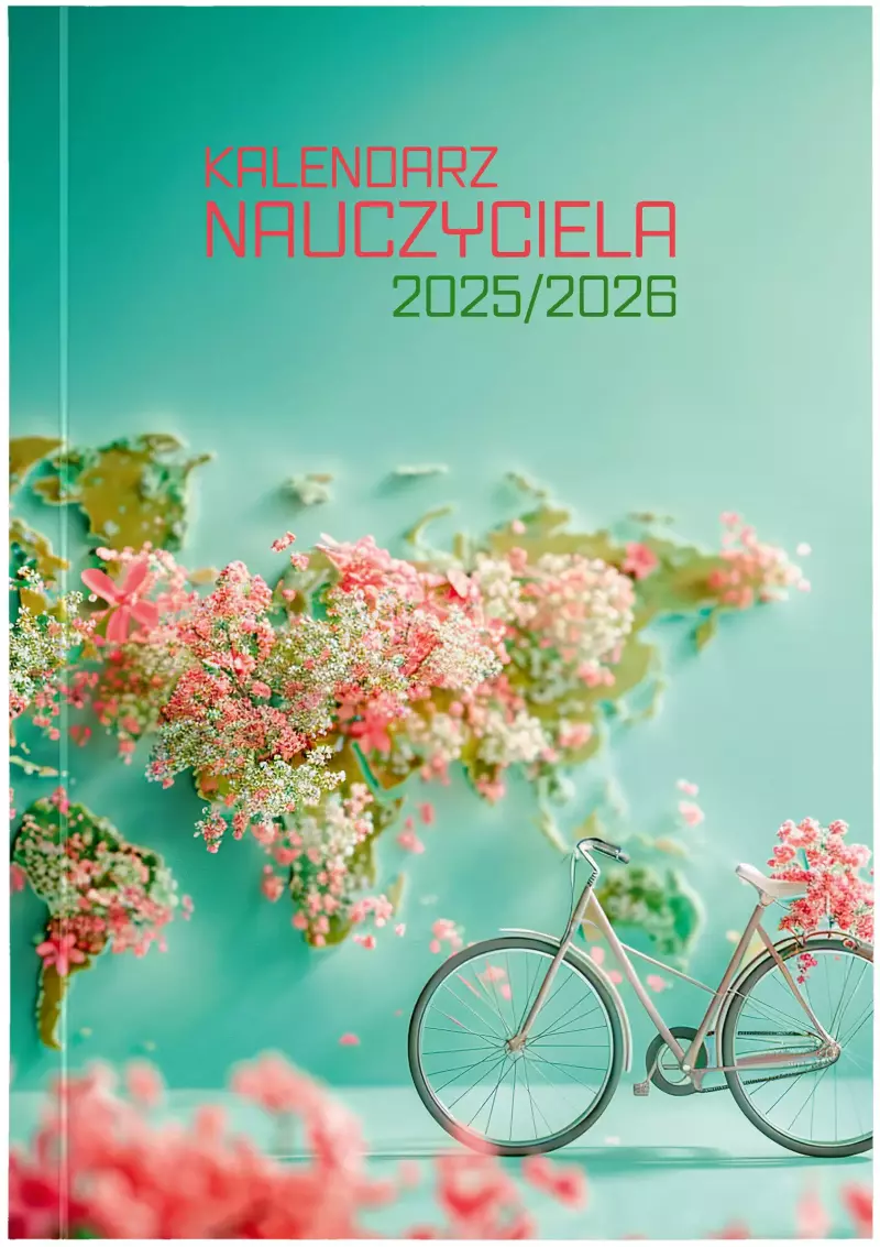 Kalendarz nauczyciela 2025/2026 A5 tygodniowy PCV, rower