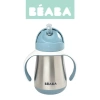 BEABA Bidon niekapek ze słomką termiczny 250 ml Windy Blue - zdjęcie