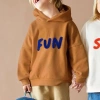 Lassig Bluza z kapturem z bawełny organicznej GOTS Little Gang Fun caramel 1-2 lata - zdjęcie