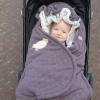 Lodger Polarowy zimowy śpiworek do wózka wrzosowy Fleece Mauve - zdjęcie