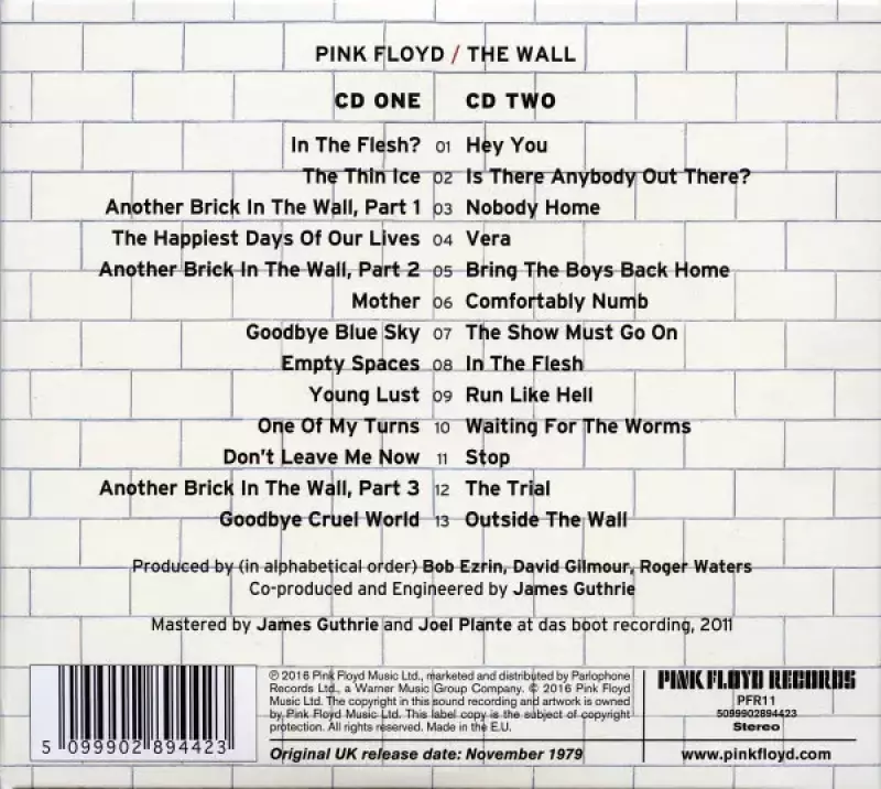 The Wall. 2011 Remaster Ecopack, 2 CD The Wall. 2011 Remaster Ecopack, 2 CD