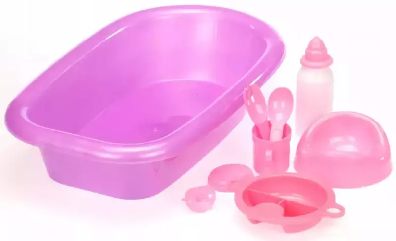 Duża Wanienka Dla Lalek Bobasa Akcesoriami 39 Cm