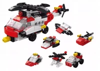 Klocki Konstrukcyjne Helikopter 6w1 Zestaw DIY Pojazdy 117 ele., zdjęcie 2
