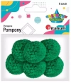 Pompony włóczkowe 3cm zielone 6szt. - zdjęcie