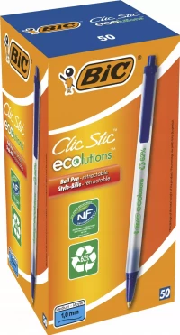 Długopis BIC Ecolutions Clic Stic niebieski, zdjęcie 2