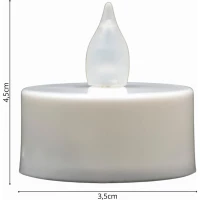 Zestaw 4 Świeczek Tea Light LED Timer Biały, zdjęcie 6