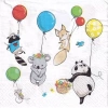 Serwetki papierowe, animals party (20 sztuk) - zdjęcie