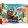 Puzzle 100 elementów. Relaks w stylu kapibary - zdjęcie