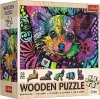 Puzzle drewniane 500 elementów. Kolorowy szczeniak - zdjęcie