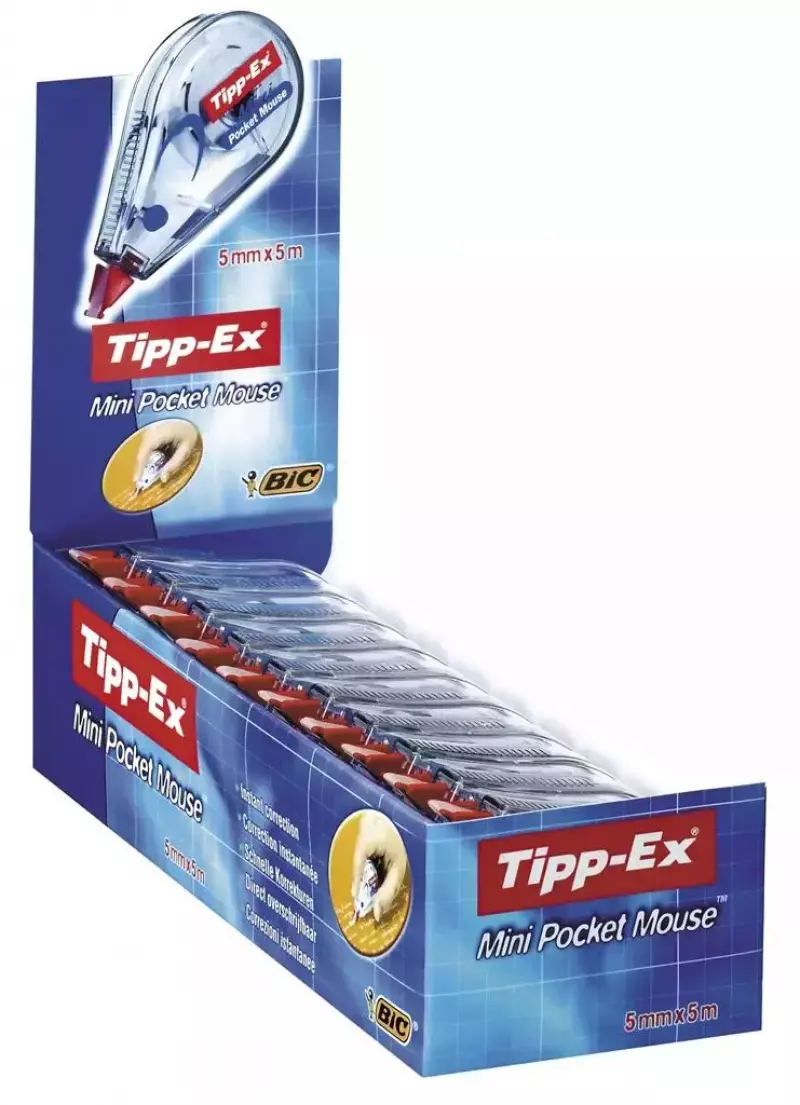 Korektor Tipp-Ex w taśmie 5mm*5m biały (10szt) BIC Korektor Tipp-Ex w taśmie 5mm*5m biały (10szt) BIC