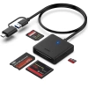 BENFEI czytnik kart 4w1 USB-C-USB-A 3.0 do SD Micro SD MS CF czarny - zdjęcie