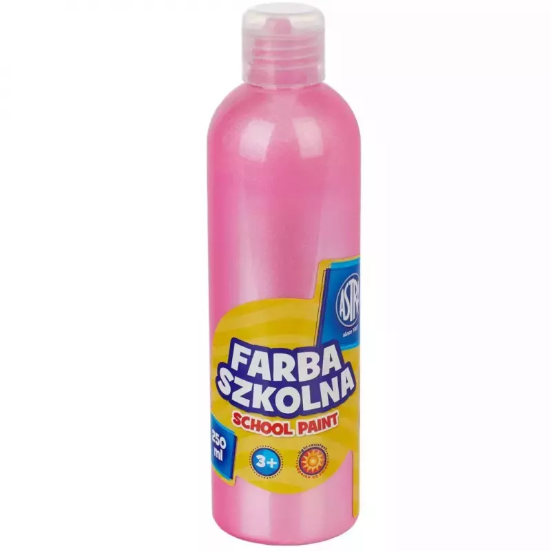 Farba szkolna naturalna tempera Astra 250 ml Astra 250 ml perłowa różowa Farba szkolna naturalna tempera Astra 250 ml Astra 250 ml perłowa różowa