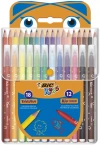 Zestaw kredki 2w1 + flamastry BIC - zdjęcie