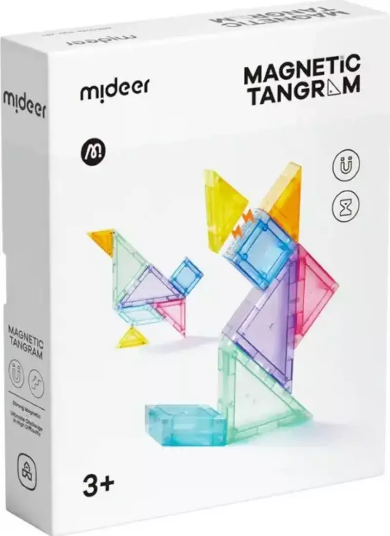 Klocki magnetyczne Tangram 3D z klepsydrą (7 elementów) Klocki magnetyczne Tangram 3D z klepsydrą (7 elementów)