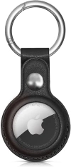 Etui do Apple AirTag z ekoskóry - czarne - zdjęcie