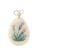 Ozdoba Wielkanocna - Zawieszka 7 x 2,5 x 9,5 cm Jajko w Kwiaty Mix 2 Wzorów, opakowanie 12 szt., zdjęcie 2