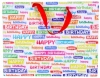 Torebka prezentowa Happy Birthday, duża pozioma - zdjęcie