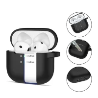 Tech-Protect Silicone Hook Apple AirPods 4 Black, zdjęcie 2