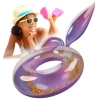 Kółko do pływania koło dmuchane syrena z brokatem galaxy 94 cm XXL max 60kg - zdjęcie