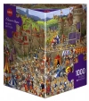 Puzzle 1000 elementów. Bitwa królików, Ruyer Francoise (puzzle + plakat) - zdjęcie